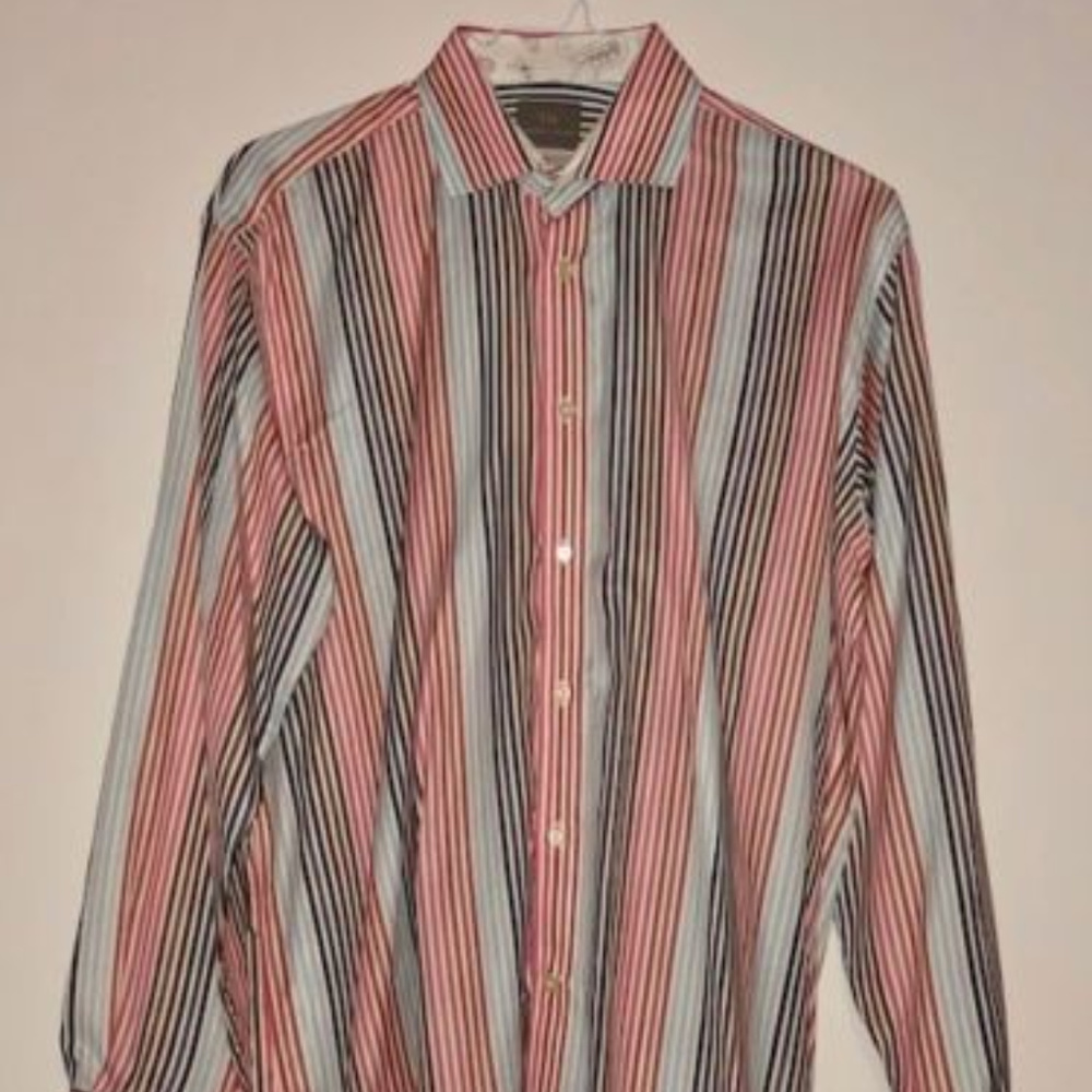 TD Thomas Dean Casual Shirt Button Down Shirt